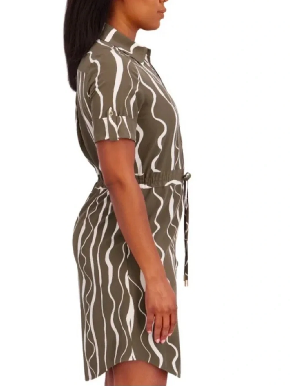 H by Halston button front